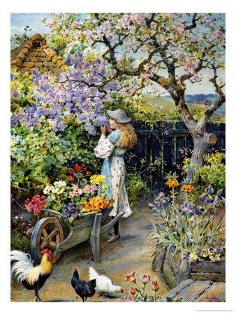 English Cottage Garden Giclee Print by William Stephen Coleman | Art.com