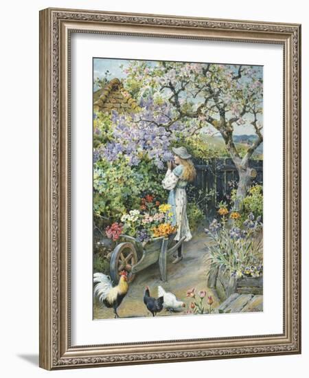 English Cottage Garden-William Stephen Coleman-Framed Giclee Print