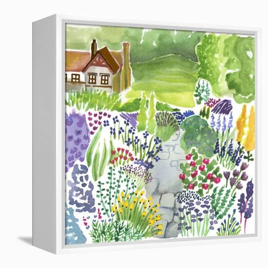 English Country Garden-Elizabeth Rider-Framed Premier Image Canvas