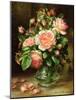 English Elegance Roses in a Glass-Albert Williams-Mounted Giclee Print