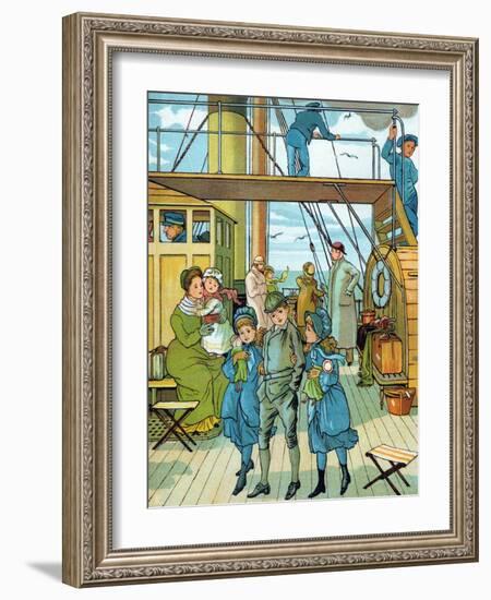 English Family Travelling to France, 1886-null-Framed Giclee Print