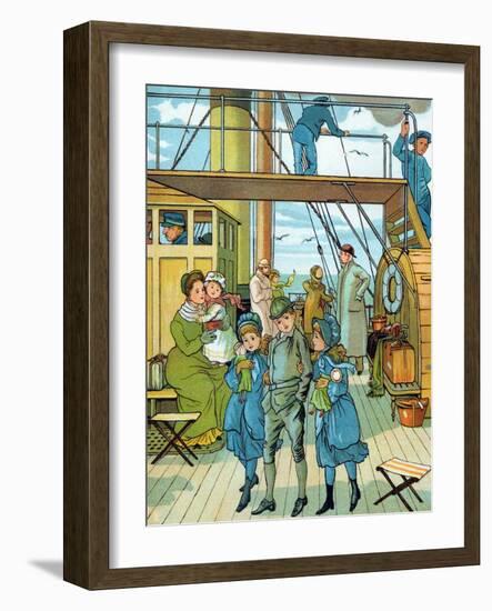 English Family Travelling to France, 1886-null-Framed Giclee Print