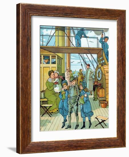 English Family Travelling to France, 1886-null-Framed Giclee Print