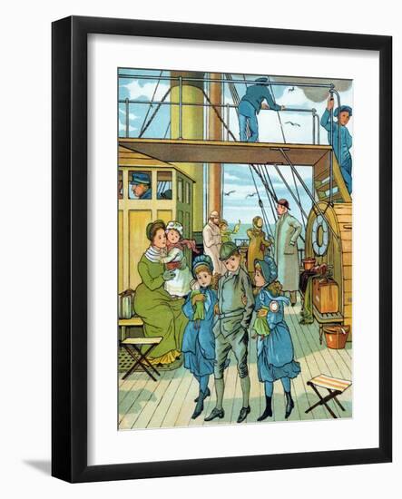 English Family Travelling to France, 1886-null-Framed Giclee Print