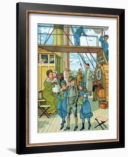 English Family Travelling to France, 1886-null-Framed Giclee Print