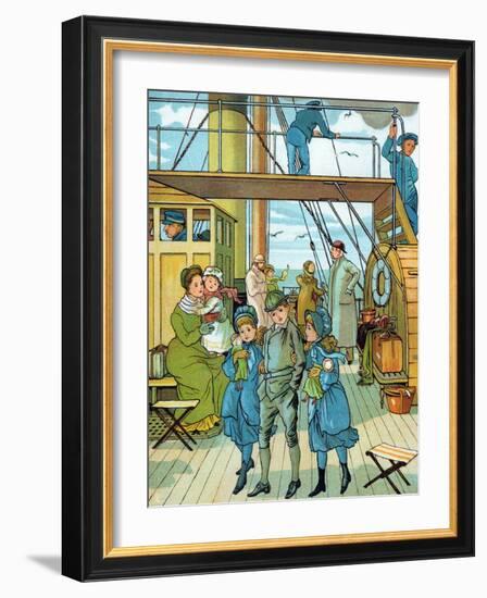 English Family Travelling to France, 1886-null-Framed Giclee Print