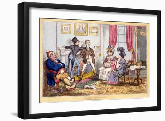 English Fireside, Pub. J. Lepetit, Dublin, C.1820-null-Framed Giclee Print