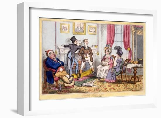 English Fireside, Pub. J. Lepetit, Dublin, C.1820-null-Framed Giclee Print