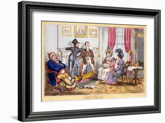 English Fireside, Pub. J. Lepetit, Dublin, C.1820-null-Framed Giclee Print
