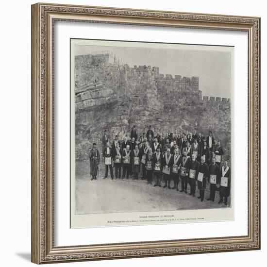 English Freemasons at Jerusalem-null-Framed Giclee Print