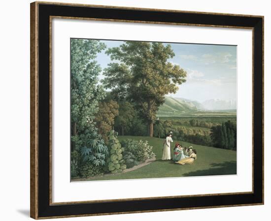 English Garden at Palace of Caserta-Jacob Philipp Hackert-Framed Giclee Print