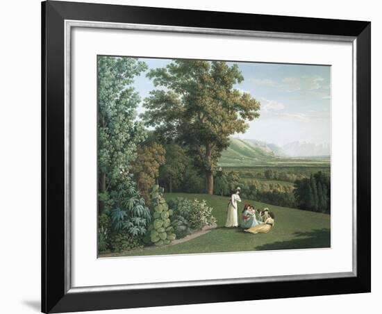 English Garden at Palace of Caserta-Jacob Philipp Hackert-Framed Giclee Print