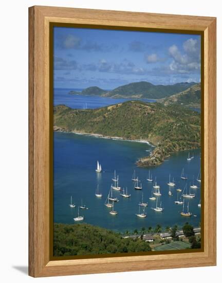 English Harbour, with Moored Yachts, Antigua, Leeward Islands, West Indies, Caribbean-Lightfoot Jeremy-Framed Premier Image Canvas