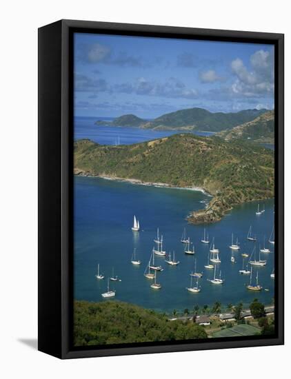 English Harbour, with Moored Yachts, Antigua, Leeward Islands, West Indies, Caribbean-Lightfoot Jeremy-Framed Premier Image Canvas