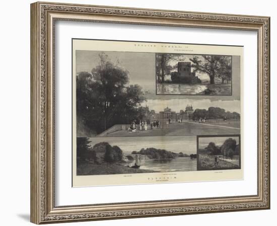 English Homes, Blenheim-Charles Auguste Loye-Framed Giclee Print