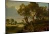 English Landscape, 1841 (Oil on Canvas)-James Holland-Mounted Giclee Print