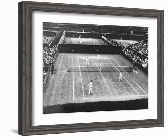 English Lawn Tennis Championship Play at Wimbledon, July 2, 1930-null-Framed Photo