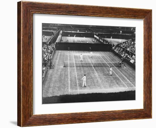 English Lawn Tennis Championship Play at Wimbledon, July 2, 1930-null-Framed Photo