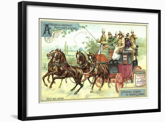 English Mail Coach-null-Framed Giclee Print