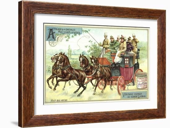 English Mail Coach-null-Framed Giclee Print