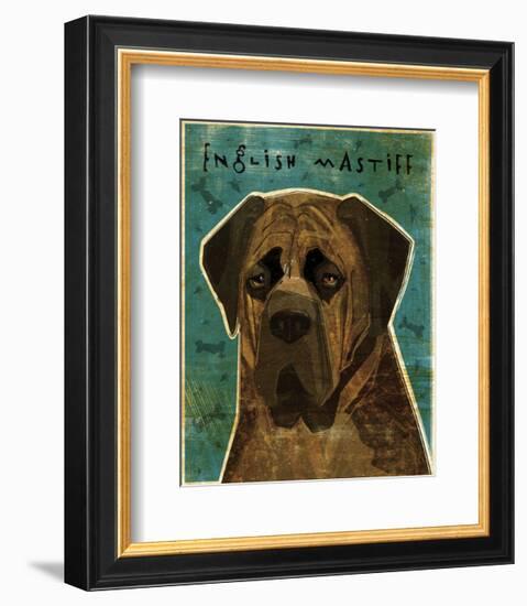 English Mastiff (Brindle)-John W^ Golden-Framed Art Print