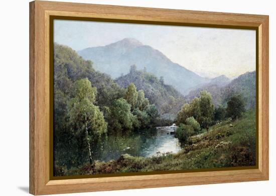 English Mountain Lake-Alfred Fontville de Breanski-Framed Premier Image Canvas