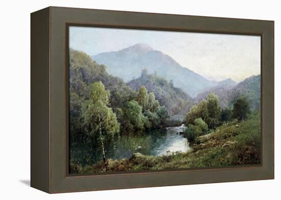 English Mountain Lake-Alfred Fontville de Breanski-Framed Premier Image Canvas