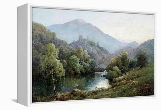 English Mountain Lake-Alfred Fontville de Breanski-Framed Premier Image Canvas