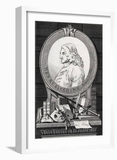 English Novelist Henry Fielding-William Hogarth-Framed Art Print