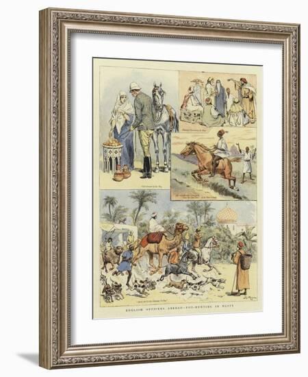 English Officers Abroad, Fox-Hunting in Egypt-null-Framed Giclee Print