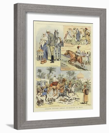 English Officers Abroad, Fox-Hunting in Egypt-null-Framed Giclee Print