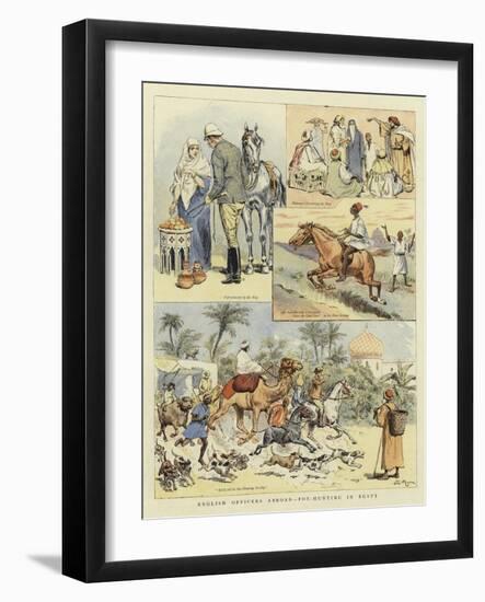 English Officers Abroad, Fox-Hunting in Egypt-null-Framed Giclee Print