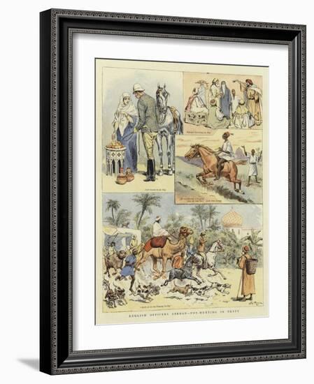 English Officers Abroad, Fox-Hunting in Egypt-null-Framed Giclee Print