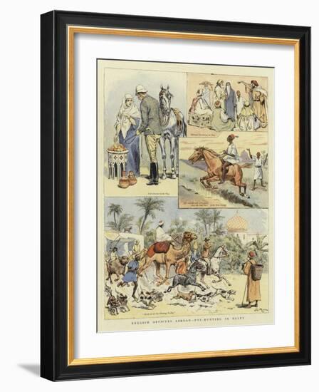 English Officers Abroad, Fox-Hunting in Egypt-null-Framed Giclee Print