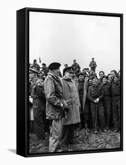 English PM Winston Churchill and British Army General Bernard Montgomery-George Rodger-Framed Premier Image Canvas