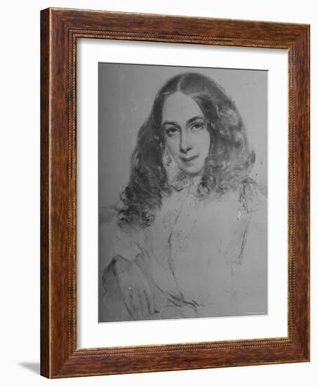 English Poet Elizabeth Barrett Browning-Field Talfourd-Framed Photographic Print