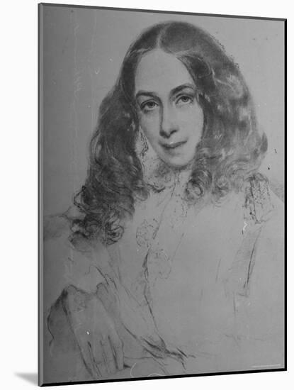 English Poet Elizabeth Barrett Browning-Field Talfourd-Mounted Photographic Print