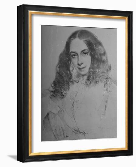English Poet Elizabeth Barrett Browning-Field Talfourd-Framed Photographic Print