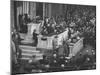 English Prime Minister Winston Churchill Adressesing the Us Congress-Myron Davis-Mounted Photographic Print