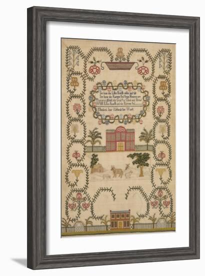 English Sampler by Elizabeth Jane Richards, c.1800-null-Framed Giclee Print