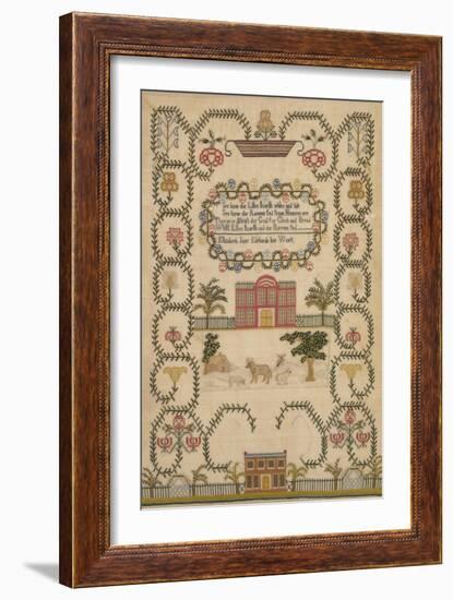 English Sampler by Elizabeth Jane Richards, c.1800-null-Framed Giclee Print