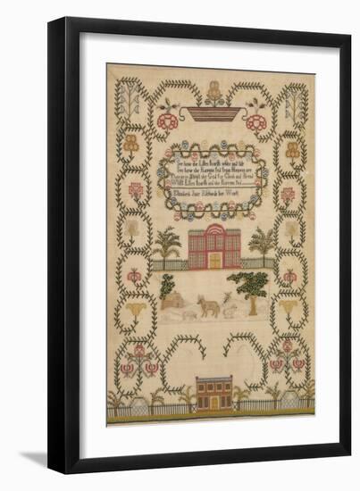 English Sampler by Elizabeth Jane Richards, c.1800-null-Framed Giclee Print