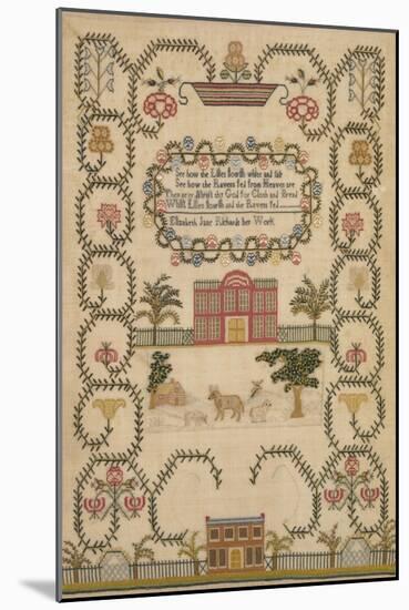 English Sampler by Elizabeth Jane Richards, c.1800-null-Mounted Giclee Print