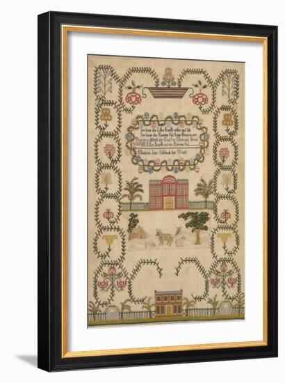 English Sampler by Elizabeth Jane Richards, c.1800--Framed Giclee Print