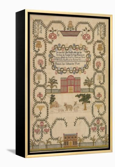 English Sampler by Elizabeth Jane Richards, c.1800-null-Framed Premier Image Canvas