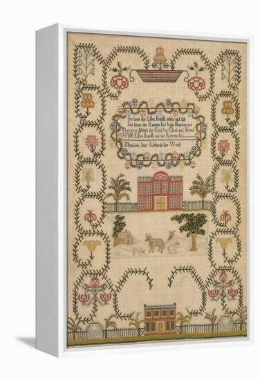 English Sampler by Elizabeth Jane Richards, c.1800-null-Framed Premier Image Canvas