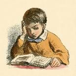 Boy Reading-English School-Giclee Print