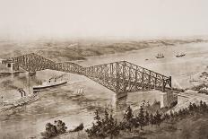 Quebec Bridge over the St. Lawrence River, Canada, Illustration from 'The Outline of History' by…-English School-Giclee Print