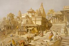 The Temple of Juggernauth, Oodepoore, from 'India Ancient and Modern', 1867 (Colour Litho)-English School-Giclee Print