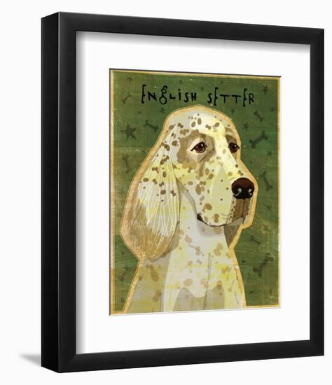 English Setter-John W^ Golden-Framed Art Print